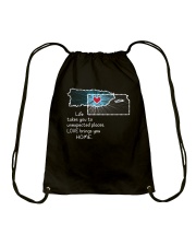 PUERTO RICO KANSAS LOVE BRINGS YOU HOME Drawstring Bag tile