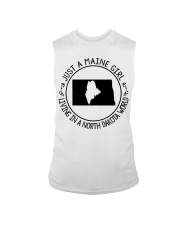 MAINE GIRL LIVING IN NORTH DAKOTA Sleeveless Tee tile