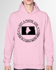 MAINE GIRL LIVING IN NORTH DAKOTA Hooded Sweatshirt garment-hooded-sweatshirt-front-04