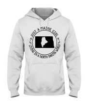 MAINE GIRL LIVING IN NORTH DAKOTA Hooded Sweatshirt tile