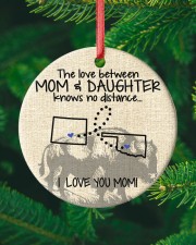 The Love Mom And Daughter Oklahoma Colorado Circle ornament - single (porcelain) custom-circle-ornament-single-porcelain-lifestyle-10