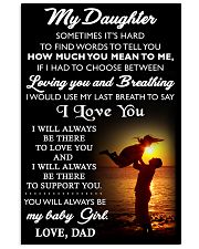 TO MY DAUGHTER - DAD 24x36 Poster front