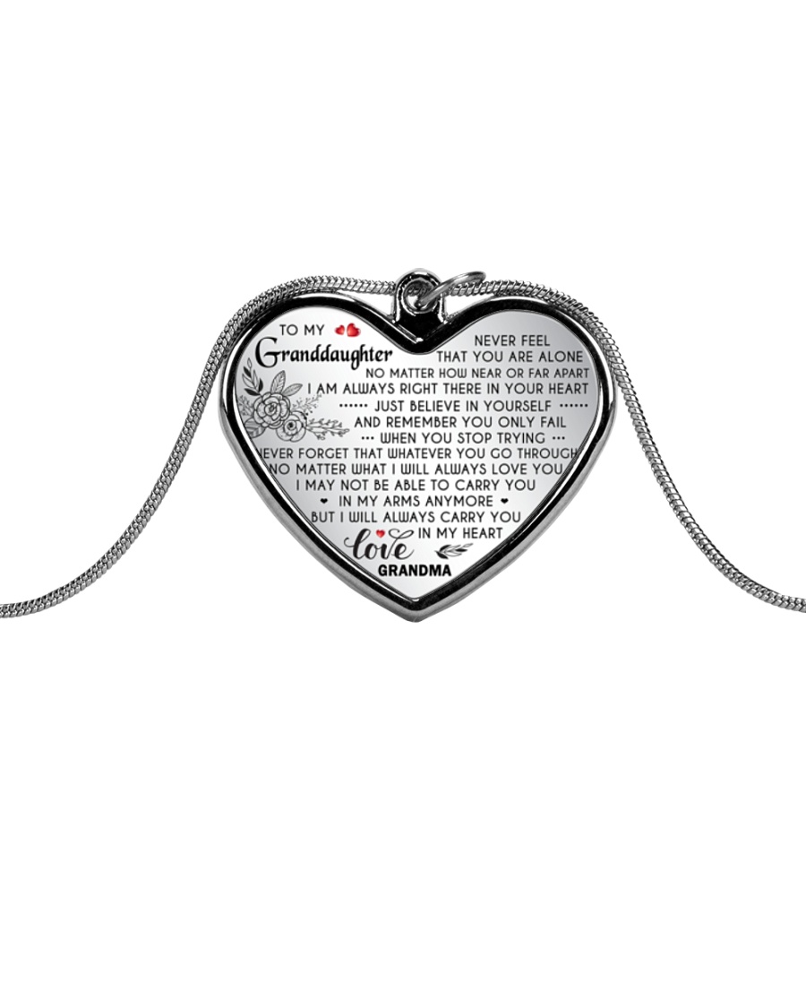 MY GRANDDAUGHTER Metallic Heart Necklace