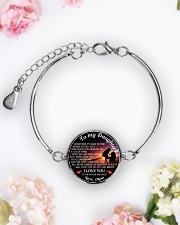 TO MY DAUGHTER - MOM Metallic Circle Bracelet aos-bracelet-metal-front-lifestyle-6