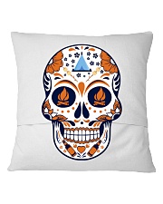Camping Sugar Skull Square Pillowcase back