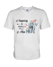Elephant - Happiness Is Being A Mia V-Neck T-Shirt tile