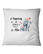 Elephant - Happiness Is Being A Mia Square Pillowcase tile