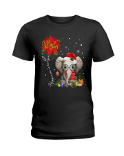 Happiness Is Being A Mom - Christmas Elep Ladies T-Shirt tile