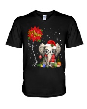 Happiness Is Being A Mom - Christmas Elep V-Neck T-Shirt tile
