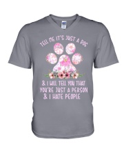 Tell Me It's Just A Dog V-Neck T-Shirt tile