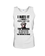 I hate it Unisex Tank tile