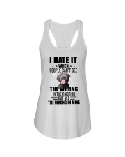 I hate it Ladies Flowy Tank tile