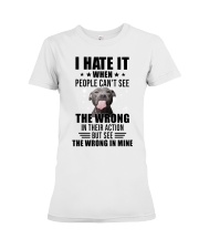 I hate it Premium Fit Ladies Tee tile