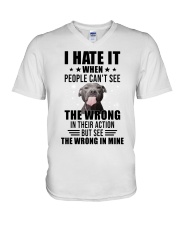 I hate it V-Neck T-Shirt tile