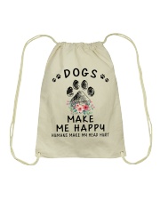 Dogs Make Me Happy Drawstring Bag tile