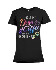 Dogs And Coffee Premium Fit Ladies Tee tile