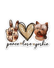 peace love yorkie Sticker - Single (Horizontal) front