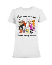 Cats Make Me Happy Premium Fit Ladies Tee tile