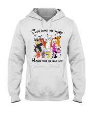 Cats Make Me Happy Hooded Sweatshirt front