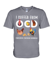 I Suffer From Obsessive Chicken Disorder V-Neck T-Shirt tile