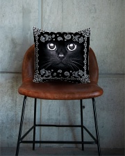 Black Cat Square Pillowcase aos-pillow-square-front-lifestyle-04