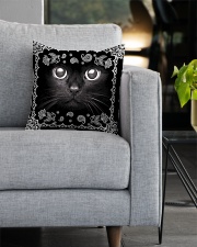 Black Cat Square Pillowcase aos-pillow-square-front-lifestyle-05