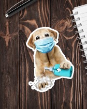 Labrador Wash Hands Sticker - Single (Vertical) aos-sticker-single-vertical-lifestyle-front-05