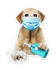 Labrador Wash Hands Sticker - Single (Vertical) front