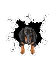 Dachshund Crack Sticker - Single (Vertical) front