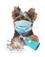 yorkshire terrier wash hands Sticker - Single (Vertical) front