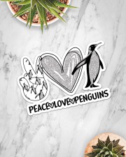 Peace Love Penguins Sticker - Single (Horizontal) aos-sticker-single-horizontal-lifestyle-front-06