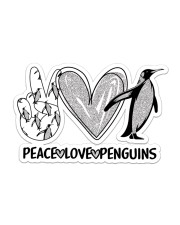 Peace Love Penguins Sticker - Single (Horizontal) front
