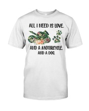 Love Motorcycle And Dog Premium Fit Mens Tee tile