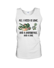 Love Motorcycle And Dog Unisex Tank tile