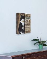 Cat will be waiting at the door - Beige color 11x14 Gallery Wrapped Canvas Prints aos-canvas-pgw-11x14-lifestyle-front-01