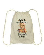 RETIRED TEACHER Drawstring Bag tile