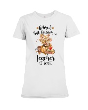 RETIRED TEACHER Premium Fit Ladies Tee tile