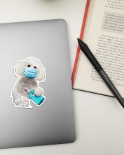 Bichon Frise Wash Hands Sticker - Single (Vertical) aos-sticker-single-vertical-lifestyle-front-18