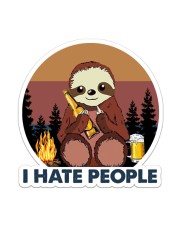 Sloth I Hate People Sticker - Single (Vertical) front