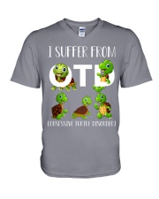 I Suffer From Obsessive Turtle Disorder V-Neck T-Shirt tile