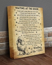 I'll be waiting at the Door Poodle 11x14 Gallery Wrapped Canvas Prints aos-canvas-pgw-11x14-lifestyle-front-10