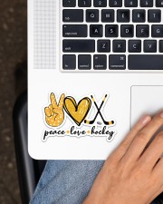 Peace Love Hockey Sticker - Single (Horizontal) aos-sticker-single-horizontal-lifestyle-front-11