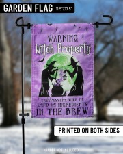 Warning Witch Property 11.5"x17.5" Garden Flag aos-garden-flag-11-5-x-17-5-lifestyle-front-12