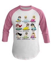 Pug Princess Baseball Tee tile