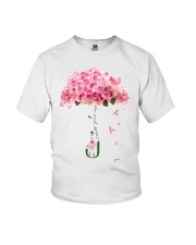 Never Give Up Breast Cancer Youth T-Shirt tile