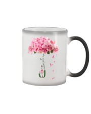 Never Give Up Breast Cancer Color Changing Mug tile
