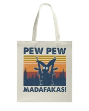 Rabbit Pew Pew Madafakas Tote Bag tile