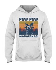 Rabbit Pew Pew Madafakas Hooded Sweatshirt front