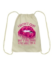 I Won't Quit Breast Cancer Awareness Drawstring Bag tile