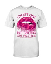 I Won't Quit Breast Cancer Awareness Premium Fit Mens Tee tile
